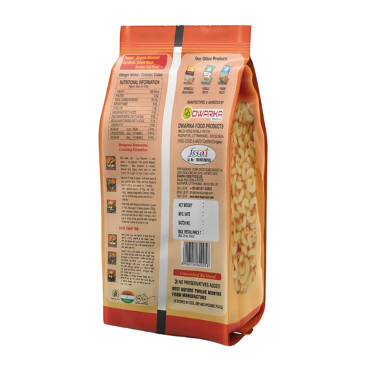 Bregano Macaroni Elbow Pasta | 100% Semolina | No Maida | 800g Pack