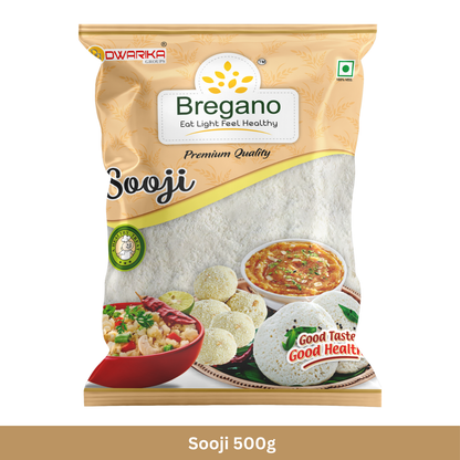 Bregano Sooji | Fine Quality Semolina | 500g Pack
