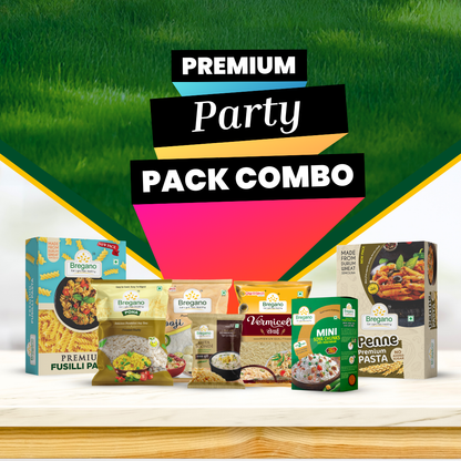Premium Pasta Party Combo – Fusilli Pasta, Penne Pasta, Soya Chunks, Boondi & More | Party Meal Combo Pack