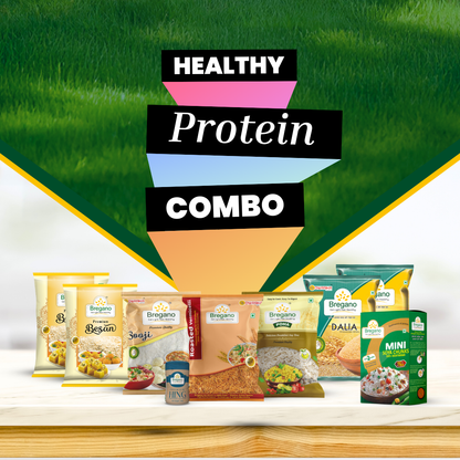 Healthy Protein Combo Pack – Soya Chunks, Besan, Dalia, Poha & Sooji | High Protein Grocery Combo