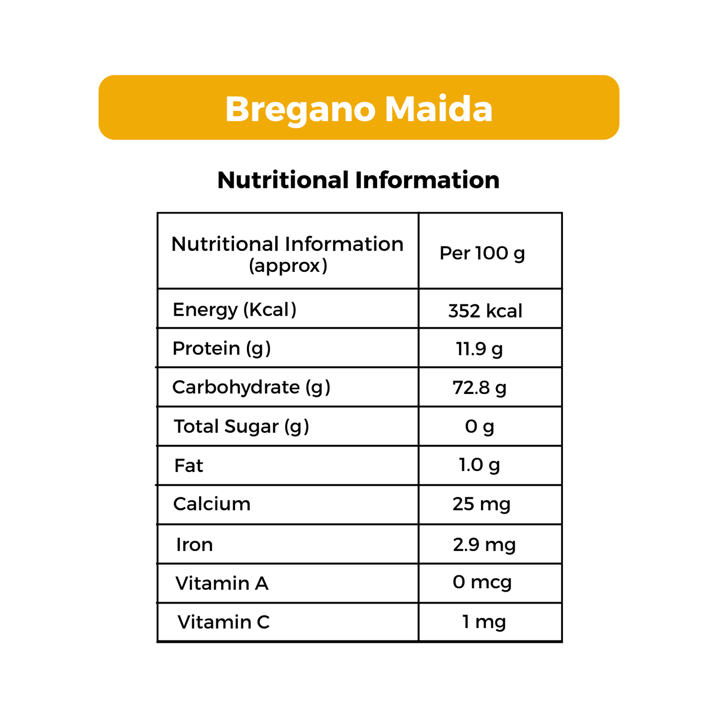 Bregano Maida | Made from Natural Wheat Grains | 500g Pack