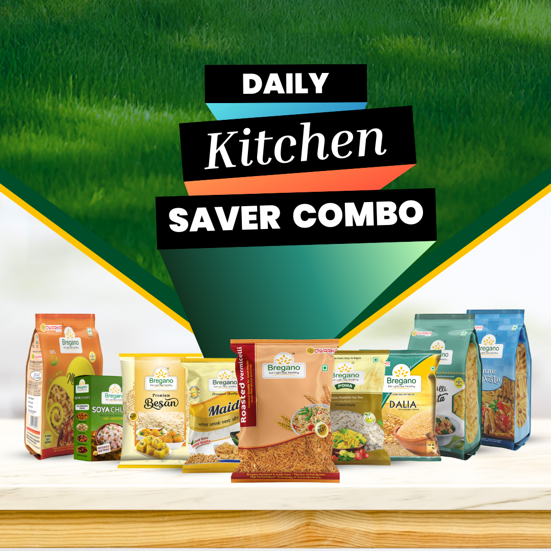 Kitchen Saver Combo Pack – Pasta, Besan, Poha, Vermicelli & Dalia | Everyday Grocery Value Pack