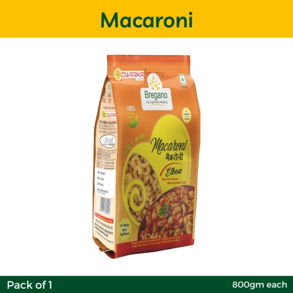 Bregano Macaroni (Elbow Pasta) – 800g | Pack of 1