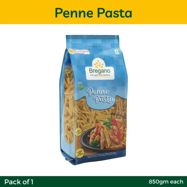Bregano Penne Pasta – 850g | Pack of 1