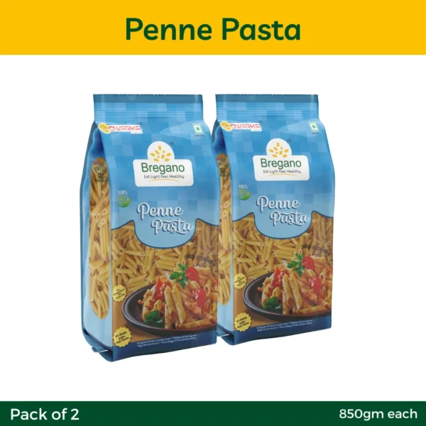 Bregano Penne Pasta – 850g | Pack of 2