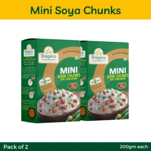 Bregano Mini Soya Chunks – 200g | Pack of 2